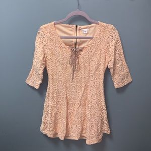 Xhilaration Peach Lace Boho Dress